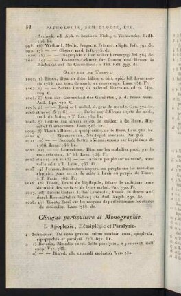 Clinique particulière et Monographie