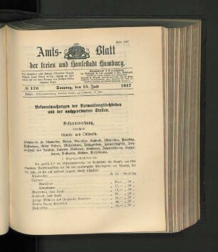 No. 176, 15. Juli 1917