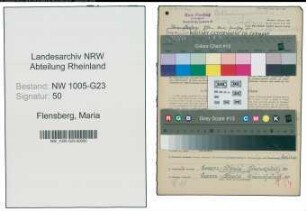 Entnazifizierung Maria Flensberg , geb. 11.04.1902 (Fabrikant)