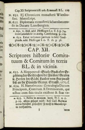 Cap. XII. Scriptores historiæ Comitatuum & Comitum in terris B.L. & in vicinia