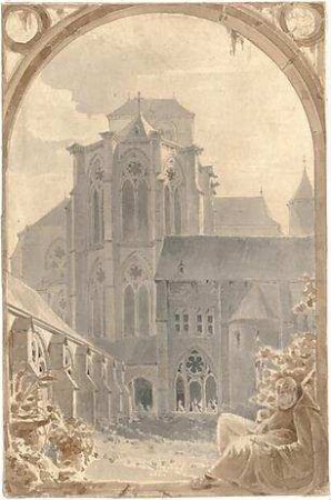 Lange, Ludwig; Lange - Archiv: V.2 Gotik vorw. Deutschland (Profanbauten) - Liebfrauenkirche in Trier (Perspektive)