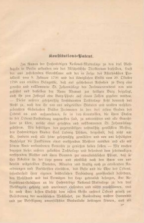 Konstitutions-Patent