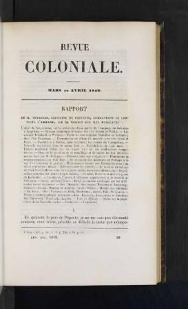 Mars et Avril 1849.