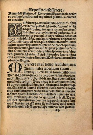 Expositio in Psalmos: Miserere mei Deus, et In te Domine Speravi