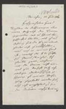 Brief von Ludwig Molendo an Unbekannt