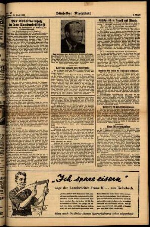 Zweite Ausgabe vom Freitag, den 24. April 1942.