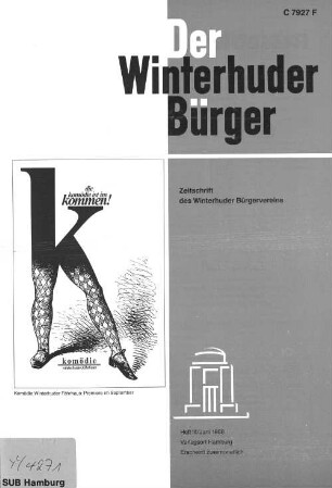 Heft III / Juni 1988 : Zeitschrift des Winterhuder Bürgervereins