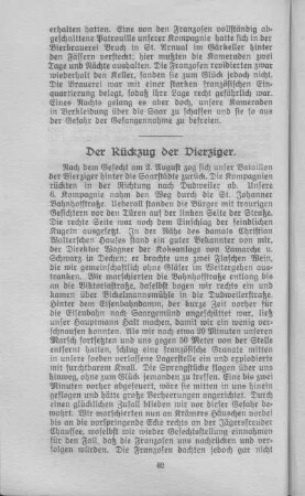 Der Rückzug der Vierziger.