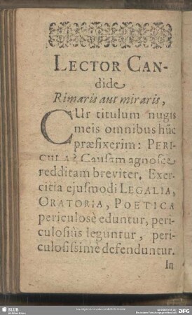 Lector Candide ...