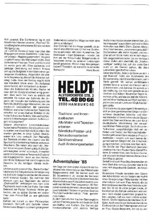 Adventsfeier '85