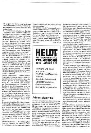 Adventsfeier '85