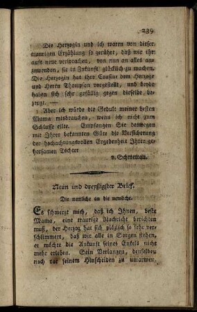 Neun und dreyßigster Brief. - Schluß.