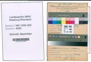 Entnazifizierung Maximilian Schmidt , geb. 31.10.1887 (Kaufmann)