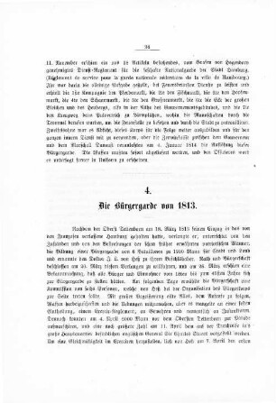 4. Die Bürgergarde von 1813.