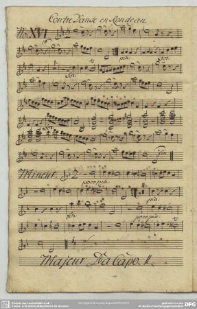 16. Anonymus, Contredanses, D-Dur