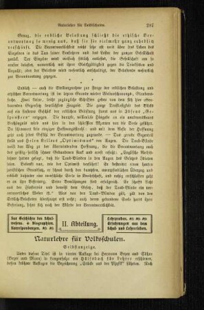 Naturlehre für Volksschulen : Selbstanzeige