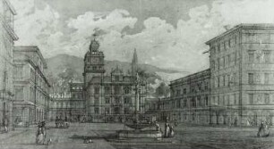 2. Entwurf für die Neugestaltung des Kratzquartiers in Zürich, Perspektivansicht