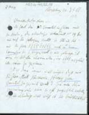 Brief von Jean Daniel Buchinger an Unbekannt
