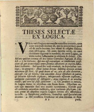 Theses Selectae Ex Universa Philosophia