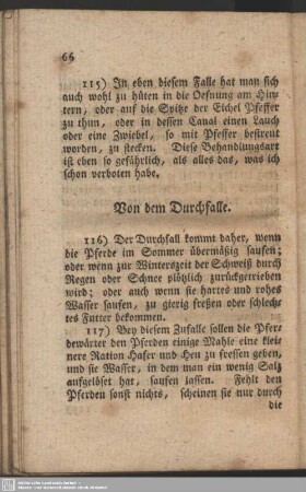 Von dem Durchfalle