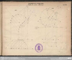Descriptive Geometrie. Aufgaben der vierten Abtheilung. Taf. XXX
