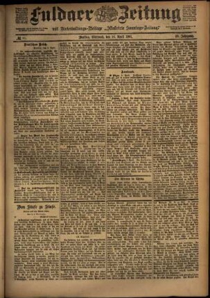 Ausgabe vom Mittwoch, den 10. April 1901.