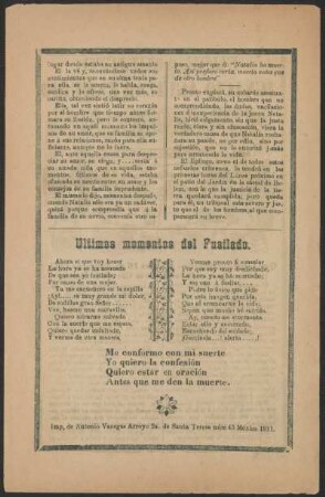 Últimos momentos del fusilado.