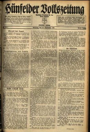 Ausgabe vom Dienstag, den 20. September 1921.
