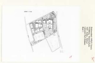 Gesamtschule, Friedberg-Buchenbrücken (Diplomarbeit bei Kurt Dübbers): Lageplan 1:500