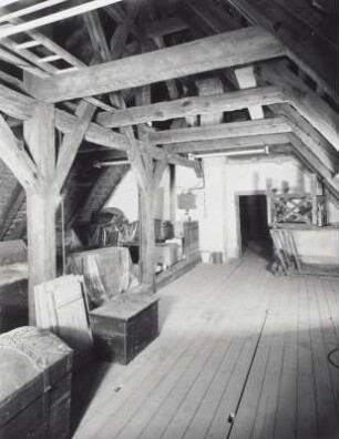 Radebeul. Berg- und Lusthaus Hoflößnitz (Sächsisches Weinbaumuseum Hoflößnitz; 1648-1650, E. Eckhardt). Dachgeschoß, Inneres