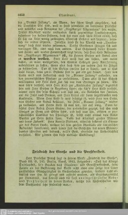 Friedrich der Große und die Preßfreiheit