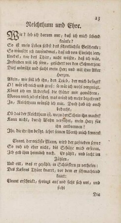 Reichthum und Ehre