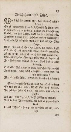 Reichthum und Ehre