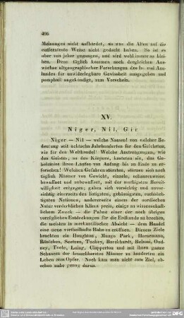 XV. Niger, Nil, Gir