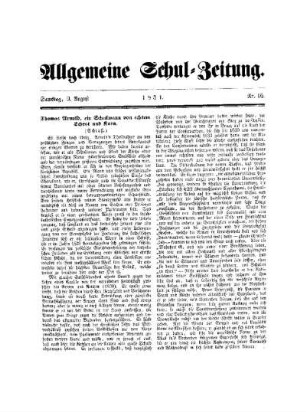 Thomas Arnold, ein Schulmann von echtem Schrot und Korn : (Schluß)