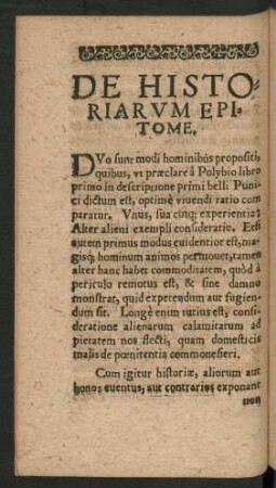 De Historiarum Epitome.