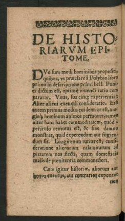 De Historiarum Epitome.