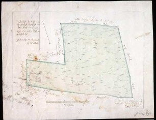 Friedberg-Scheerische Wiese in Dürnau Maßstab ca. 1 : 800 Zeichner: Johann Schreyvogel col. handgez.