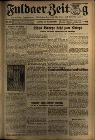 Ausgabe vom Freitag, den 24. Juni 1938.