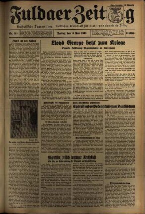 Ausgabe vom Freitag, den 24. Juni 1938.