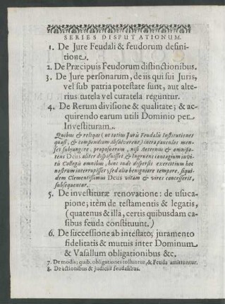 Series Disputationum.
