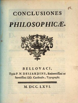 Conclusiones philosophicae