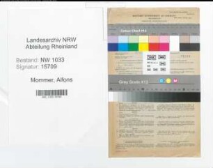Entnazifizierung Alfons Mommer , geb. 09.05.1906 (Hilfsarbeiter)