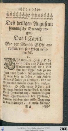 Deß heiligen Augustini himmlische Betrachtungen.