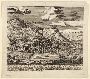 Heidelberg, Stadt und Schloss von Norden