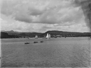 Fort-de-France/Martinique (Frankreich). Hafen und Stadt. Ansicht vom Karibischen Meer (von Südwest)