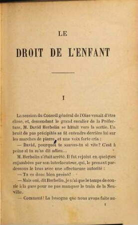 Le droit de l'enfant