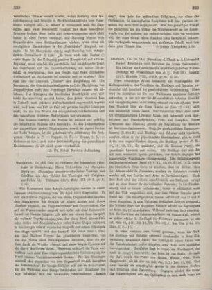 360-361 [Rezension] Eissfeldt, Otto, Erstlinge und Zehnten im Alten Testament