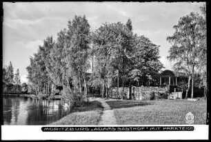 Moritzburg, Adams Gasthof mit Parkteich