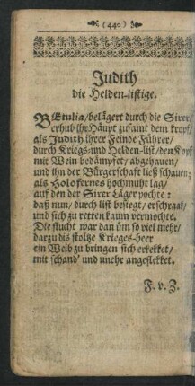 Judith die Helden-listige.